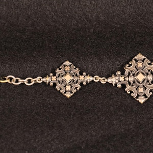 Antique Victorian Niello Chatelaine Watch Chain – Ornate 19th-Century Fob Accessory