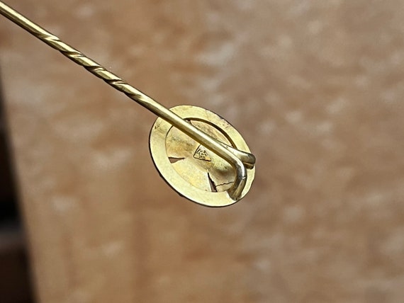 Etruscan style 14k Gold Stick Pin - image 5