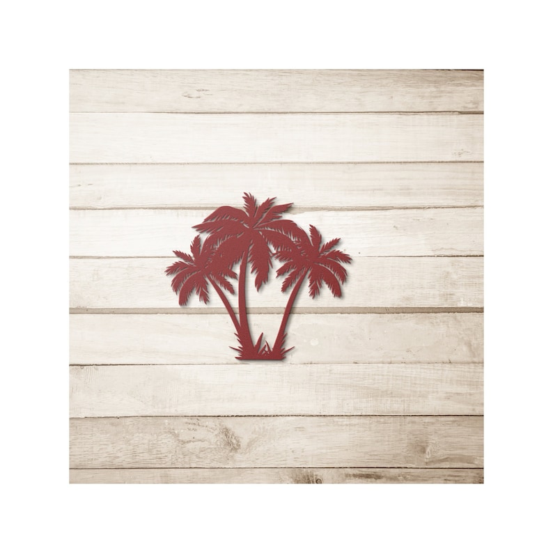 Metal Palm Tree Metal Wall Art Palm Tree Decor Nature Etsy