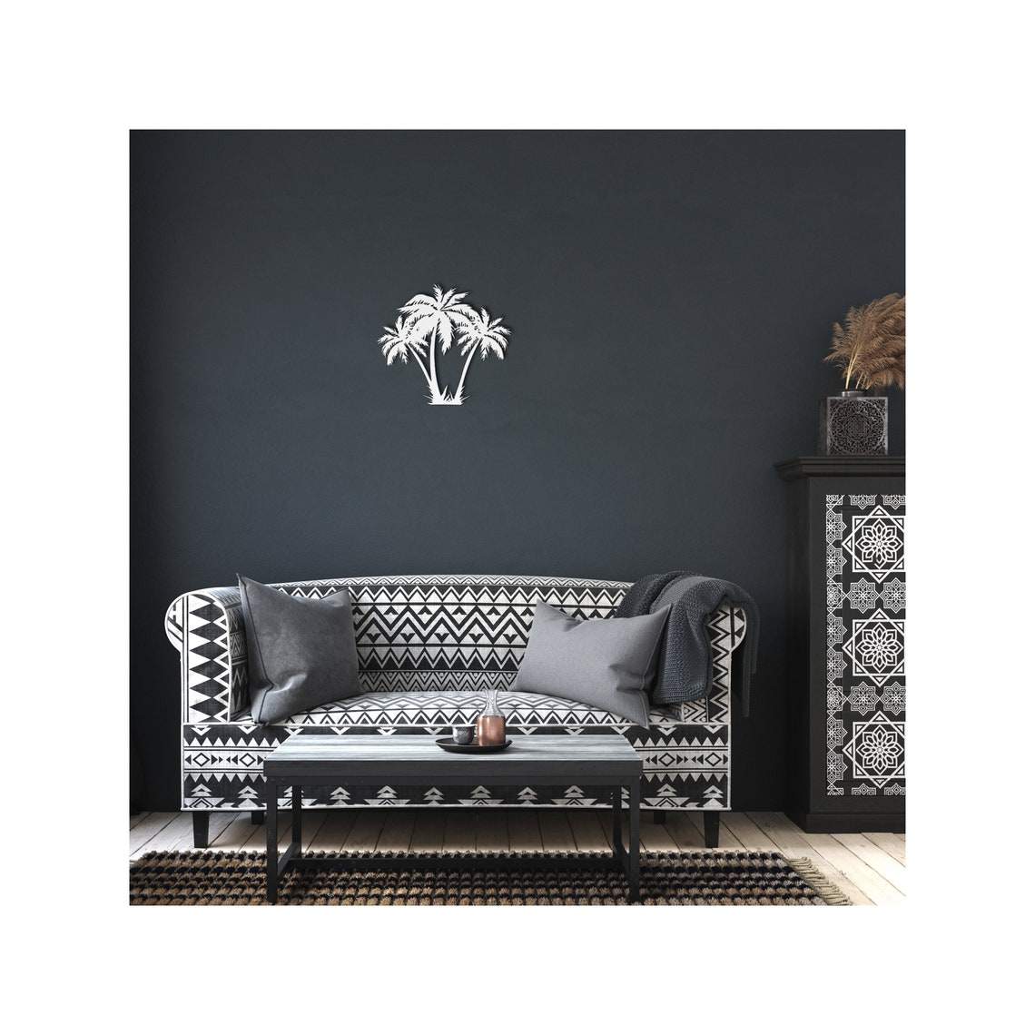 Metal Palm Tree Metal Wall Art Palm Tree Decor Nature Etsy