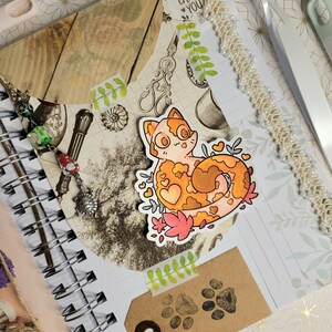 Cute Orange Cat Sticker - Matte Die Cut Vinyl Sticker, Computer Laptop ...