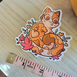 Cute Orange Cat Sticker - Matte Die Cut Vinyl Sticker, Computer Laptop ...