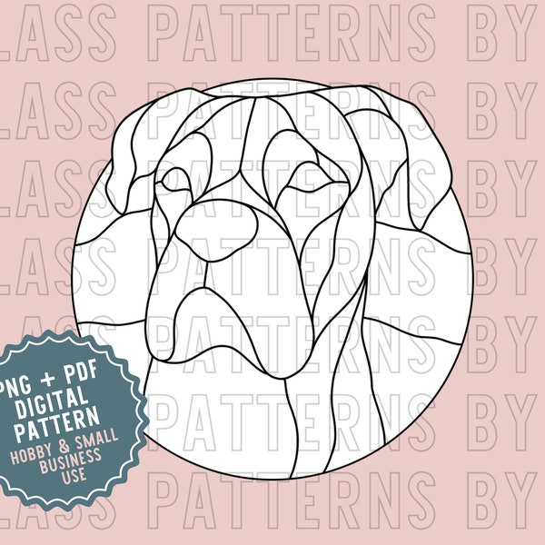 Stained Glass Boxer Pattern - Etsy