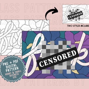 Puede incluir: Patrón digital de vidrieras con la palabra "Faith" en dos estilos. Uno es un dibujo lineal, el otro es un diseño colorido con tonos morados, azules y amarillos. Incluye archivos PNG y PDF para uso de hobby y pequeñas empresas.