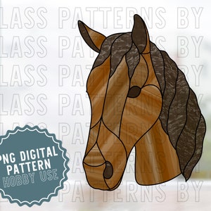 Horse Stained Glass Pattern Digital Download Pony Stallion