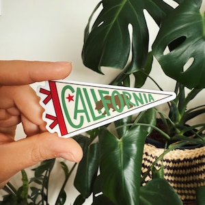 CALIFORNIA pennant sticker | vinyl car sticker |