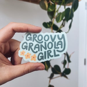 GROOVY GRANOLA GIRL ステッカー | ビニール製車用ステッカー | アウトドア ユタ
