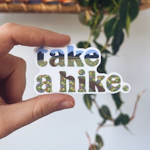 TAKE A HIKE sticker | vinyl car sticker | outdoors utah