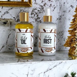 Cinnamon Roll Body Oil 8 oz | Gift For Mom | Selcare Gift | Selfcare Routine | Essential Oils | Vegan Skincare | Best Holiday Gifs | Selcare immagine 3
