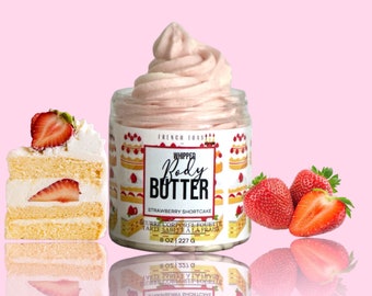 8 oz Strawberry Shortcake Whipped Body Butter | Thank You Gift | Gift For Her | Wife Gift | Gift For Mom | Whipped Shea Butter