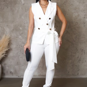 Women's White Business Suit 