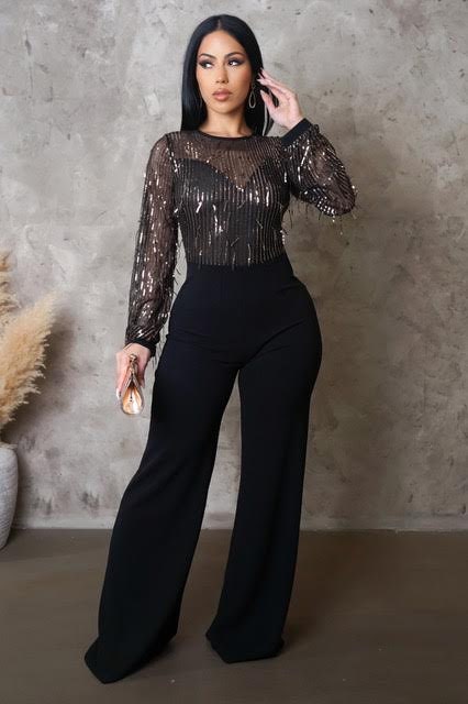 Black Gold Jumpsuit Etsy