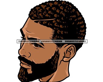 Handsome Black Man Fresh Haircut Curly Afro Fade Full Beard - Etsy Singapore Handsome Black Man Fresh Haircut Curly Afro Fade Full Beard - Etsy Singapore