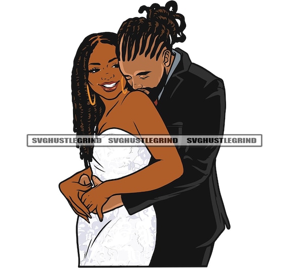 Black Couple Man Woman Love Relationship Goals Married True Etsy 