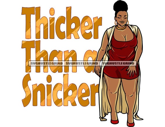 Thicker Then Snicker Plus Size Black Female Woman Short Burgundy Dress Heel  Illustration Graphic SVG Vector Cutting Files PNG JPG Silhouette - Etsy