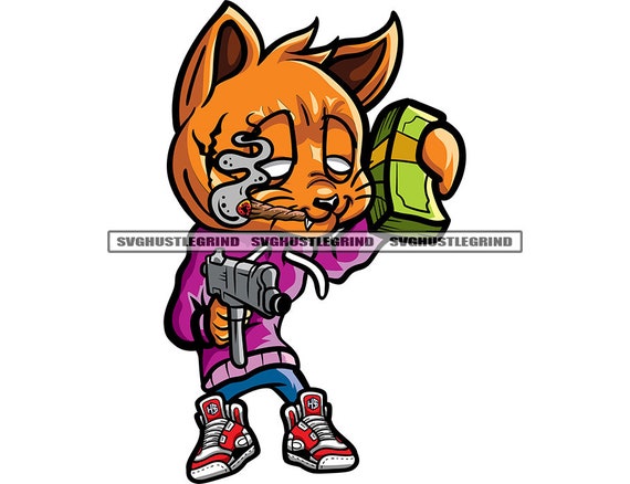 High Gangster Cat Smoking Cigar Smoke Holding Gun Weapon Green - Etsy New Zealand High Gangster Cat Smoking Cigar Smoke Holding Gun Weapon Green - Etsy New Zealand