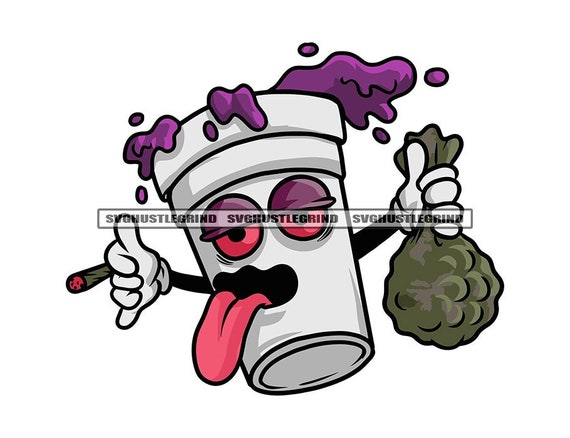 Take Out Cup Face Tongue Out Thumb up Purple Drink Splash Holding Bag  Smoking Herb Cigar Graphic SVG Vector Cutting Files PNG JPG Silhouette -  Etsy Israel