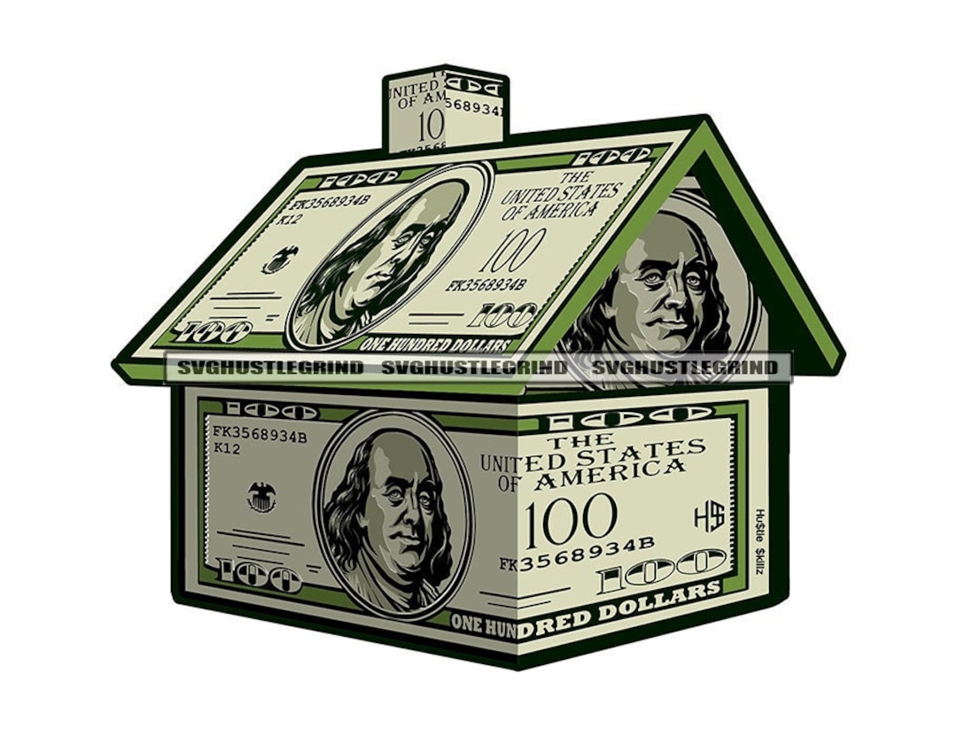 Money Trap House Green Cash Building Benjamins Roof Paper House Home