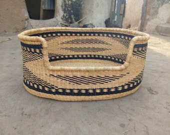 Cama para cachorro, cama para cachorro feita à mão, cama para animais de estimação, espreguiçadeira para cachorro, cama para cães grandes, cesta africana, cama para cachorro, móveis para cama de cachorro, cesta para cachorro