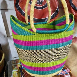 Großer U-Shopper Bolga Baskets / Einkaufskorb