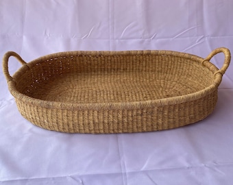 Handwoven Baby Changing Basket | Natural Baby Storage Basket | Eco-Friendly Baby Shower Gift |  Nursery Organizer | Perfect Baby Shower Gift