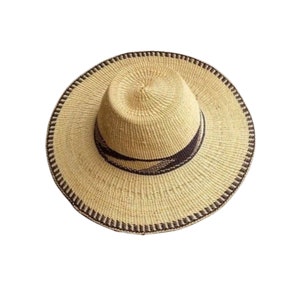 Handmade Bolga Straw Sun Hat: African Beach Hat