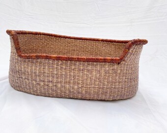 Cama para cachorro, cama para cachorro feita à mão, cama para animais de estimação, espreguiçadeira para cachorro, cama para cães grandes, cesta africana, cama para cachorro, móveis para cama de cachorro, cesta para cachorro