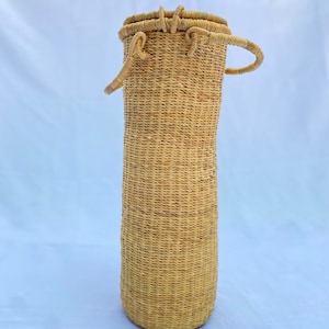 Mini Laundry Basket, Hamper Basket, handwoven baskets, Storage Basket , Tall storage basket, large basket with handle, Vintage basket