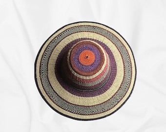 Handmade Bolga Straw Hat: African Woven Sun Hat