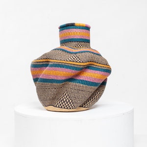 50% zniżki, Bolga Basket, African Basket, Handmade Basket, Ghana Basket, Prezent dla niej, Personalizowany prezent, Bassaba Pot Basket, Falista doniczka