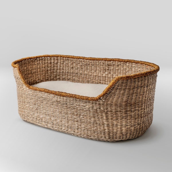 Dog Bed, Handmade Dog Bed, Pet Bed, Dog Lounger, Dog Bed Large Dogs, African Basket, Basket Dog Bed, Dog Bed Furniture, Dog Basket