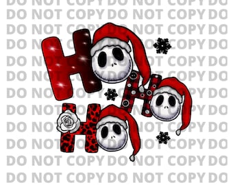 ho ho ho nightmare, christmas png, digital download, sublimation, jack's christmas