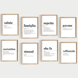 italian definitions, italian, definitions, funny wall art, italian gift ideas, PRINTABLE, italian prints, italian wall art