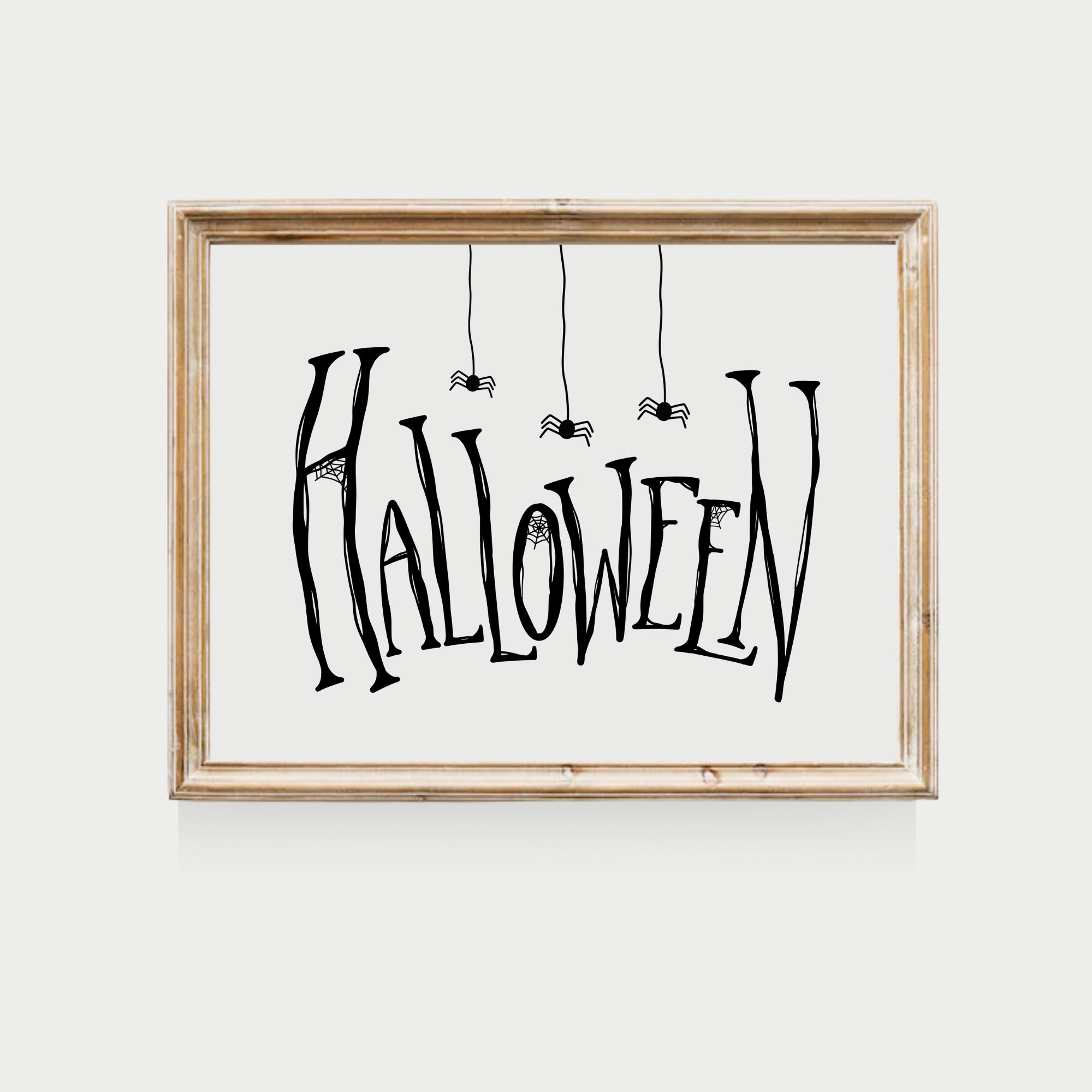 Cute Halloween Wall Art PRINTABLE Neutral Halloween Prints Etsy