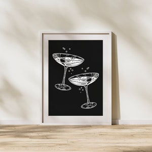 bar glasses print, cheers print, PRINTABLE, bar printables, black bar art, bar wall art