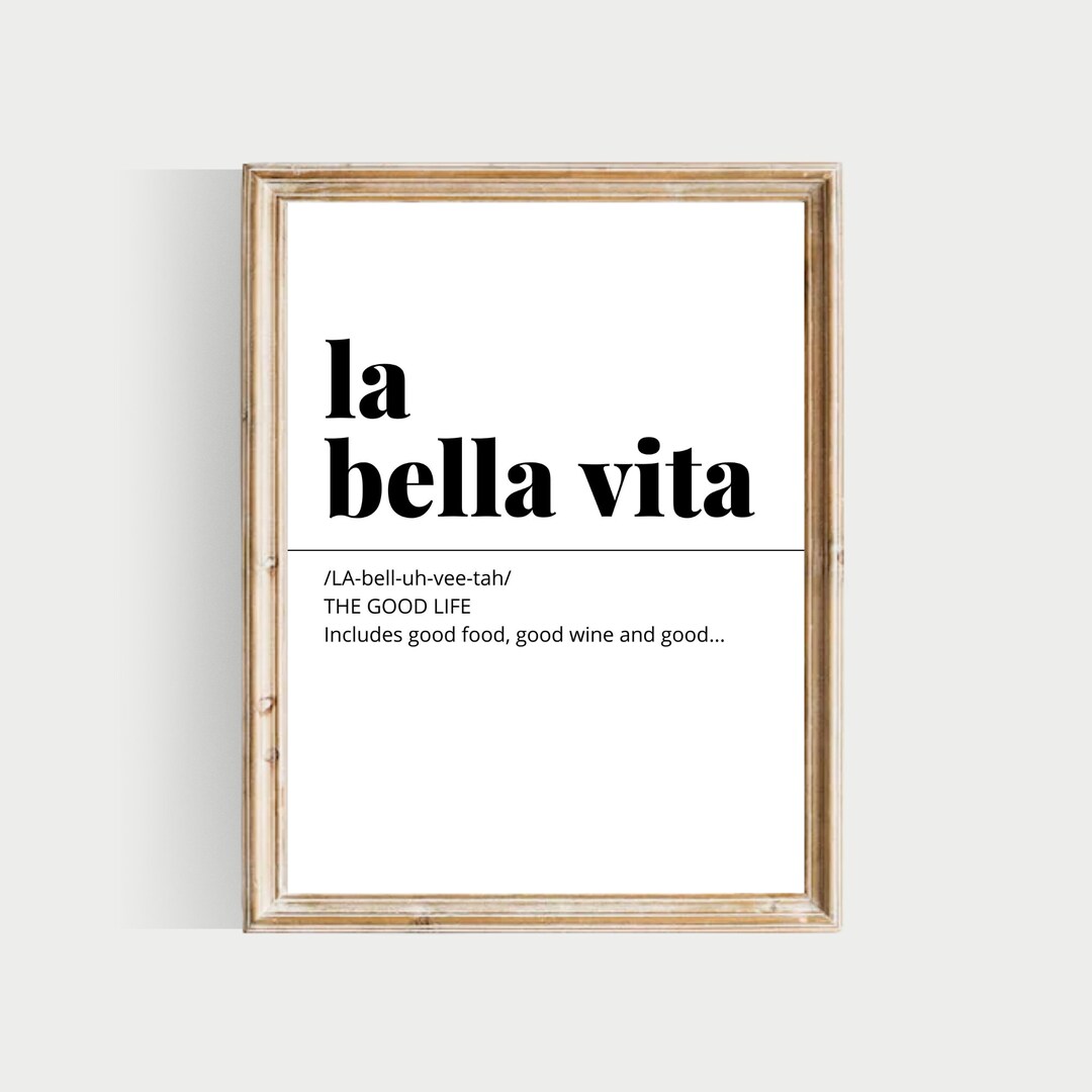 La Bella Vita Italian Words PRINTABLE Italian Definitions Italian La Bella Vita Italian Words PRINTABLE Italian Definitions Italian