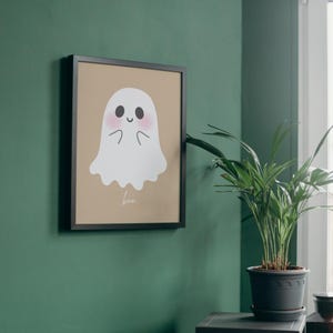 Söt spöktryck, neutral Halloweendekoration (digital nedladdning) bild 7