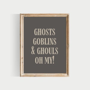 modern halloween quote print, PRINTABLE, funny halloween art, neutral halloween, halloween home art