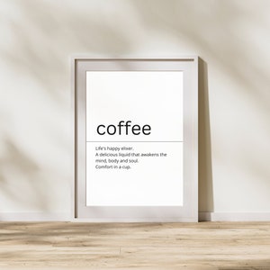 coffee bar gallery wall set, coffee wall art, coffee prints, coffee art, coffee decor image 10