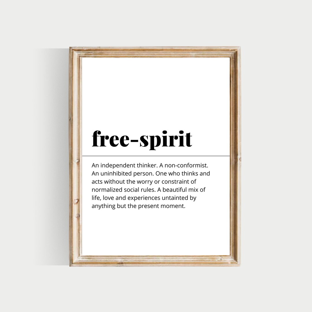 Freespirit Definition PRINTABLE Definitions Printable Etsy