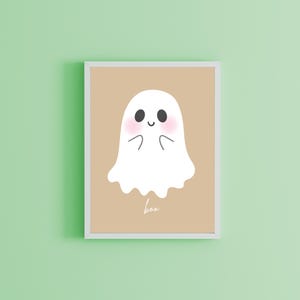Söt spöktryck, neutral Halloweendekoration (digital nedladdning) bild 8