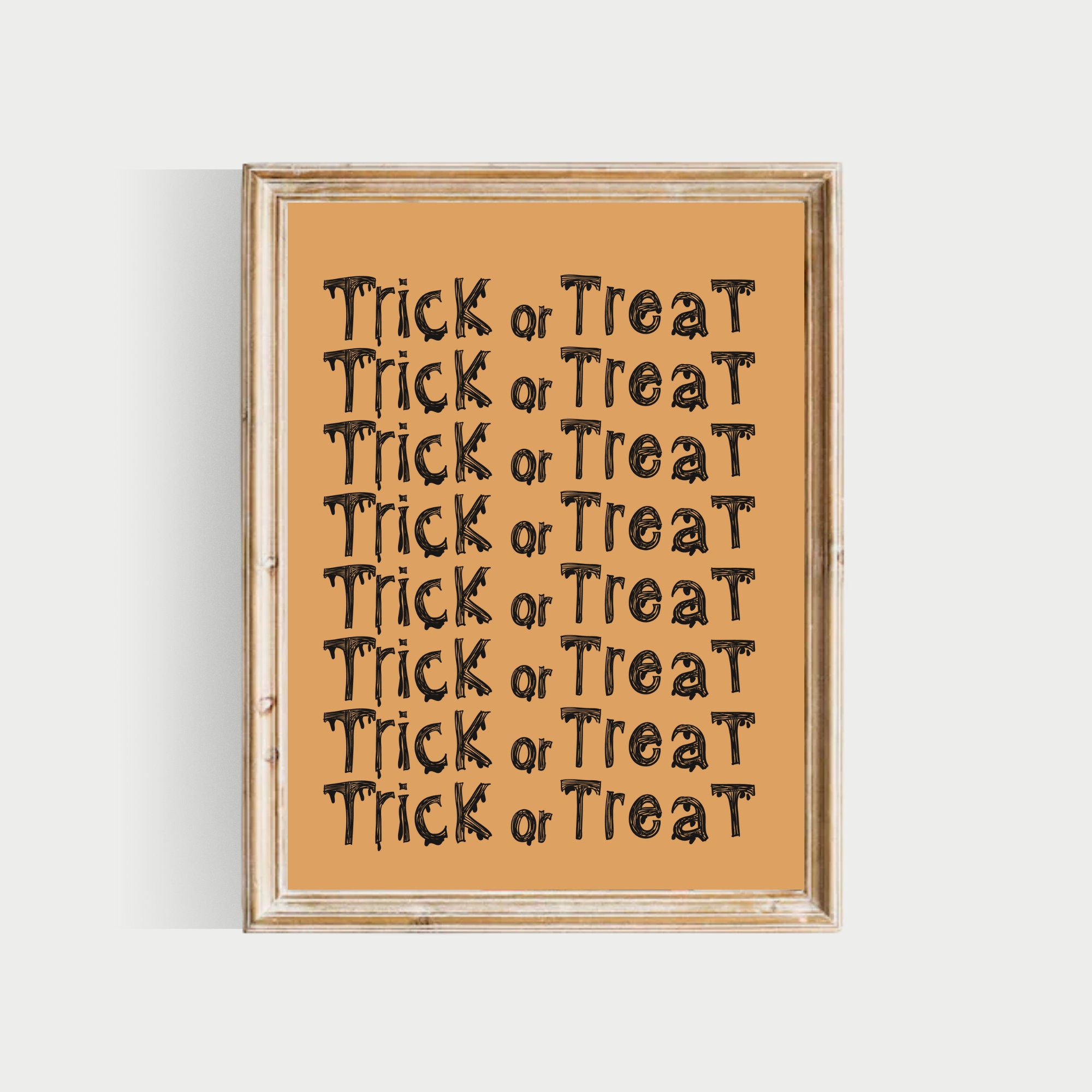 Cute Halloween Wall Art PRINTABLE Neutral Halloween Prints Etsy