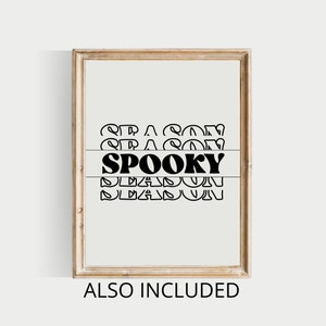 colorful halloween gallery wall, set of 21 PRINTABLES, retro halloween art, halloween wall art, halloween home decor image 9