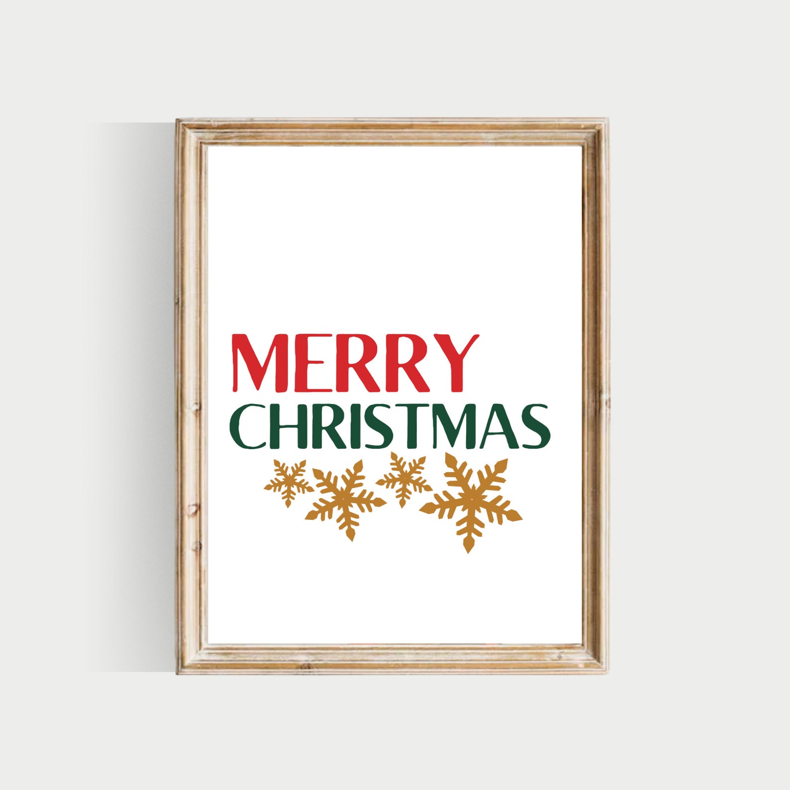 Vintage Christmas Set, PRINTABLE, Merry Christmas Gallery Wall Art, Red
