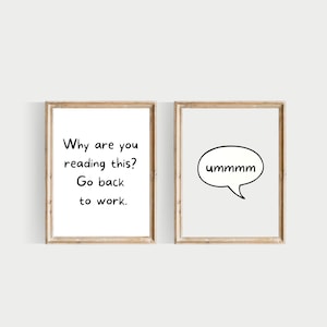 funny office wall gallery, PRINTABLE, office wall art, funny wall art, office prints, home office art, funny work prints image 7