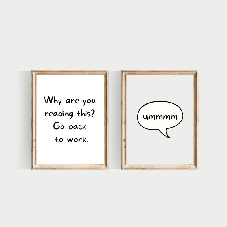 funny office wall gallery, PRINTABLE, office wall art, funny wall art, office prints, home office art, funny work prints image 7