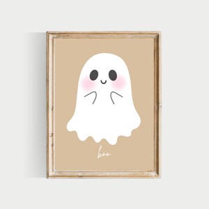 Söt spöktryck, neutral Halloweendekoration (digital nedladdning) bild 2