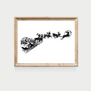 christmas wall art, PRINTABLES, vintage christmas prints, neutral christmas art image 3