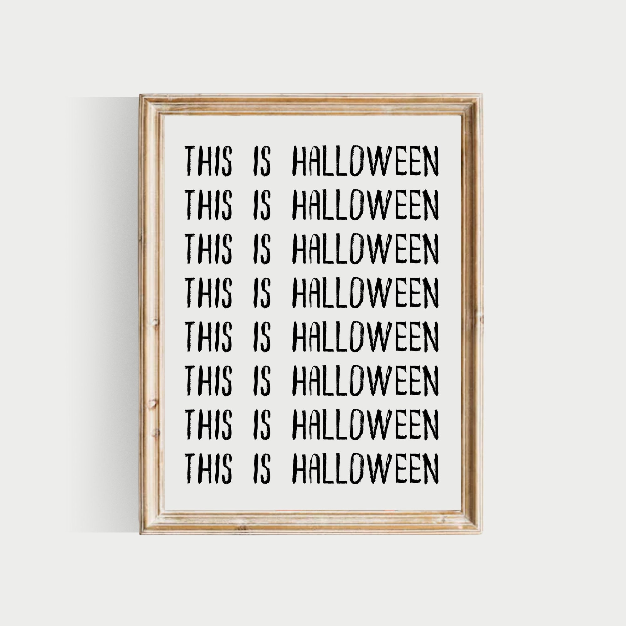 Cute Halloween Wall Art PRINTABLE Neutral Halloween Prints Etsy