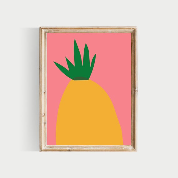Colorful Fruit Kitchen Art Prints, Modern Wall Decor (digital